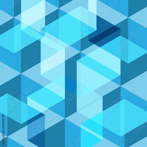 Abstract blue geometric template background