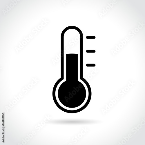 thermometer icon on white background