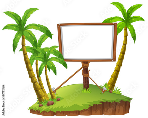 Board template on island