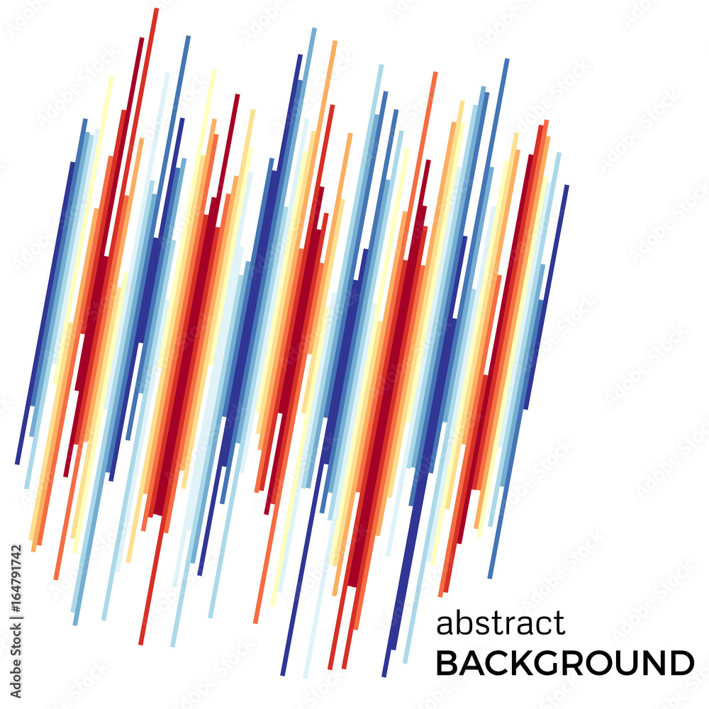 Abstract background with bright colorful lines. Diagonal geometric texture with place for your text on a white background.
Abstract background with bright colorful lines. Diagonal geometric texture with place for your text on a white background.