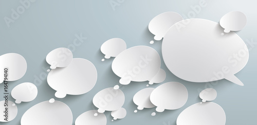Bevel Thought Bubbles Refutation Header Infographic