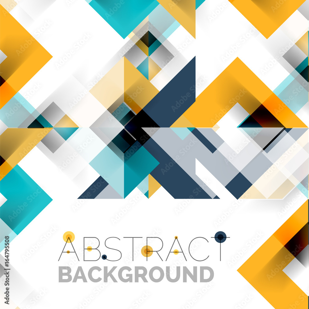 Modern square geometric pattern design on white Modern square geometric pattern design on white