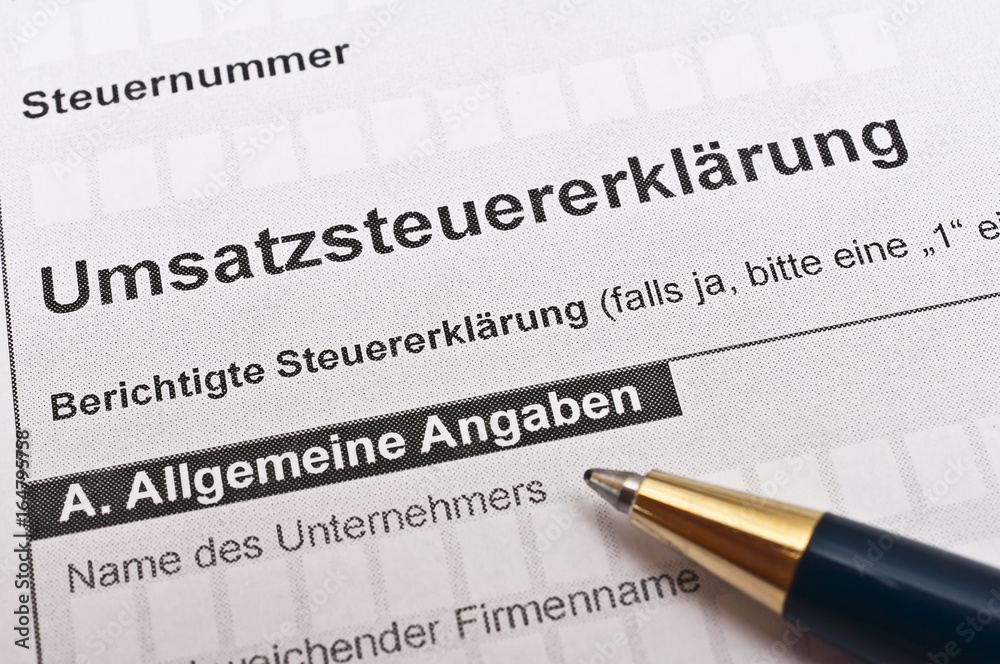 Finanzamt Umsatzsteuererklärung ausfüllen