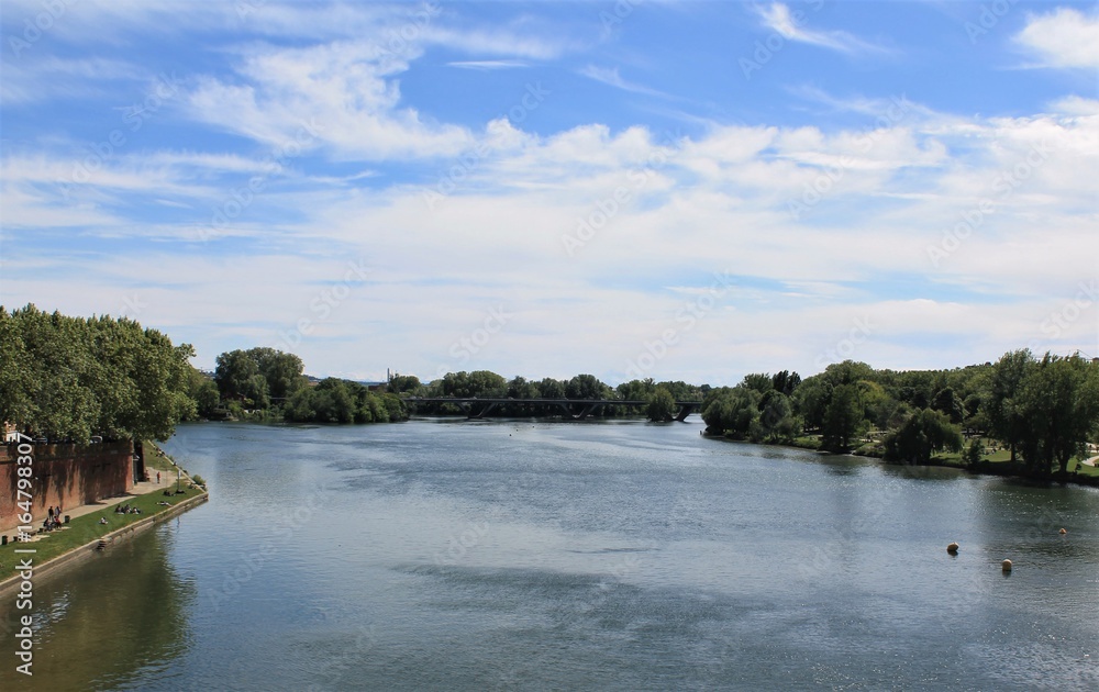 River Garonne in Toulouse, Haute Garonne, Occitanie region, France