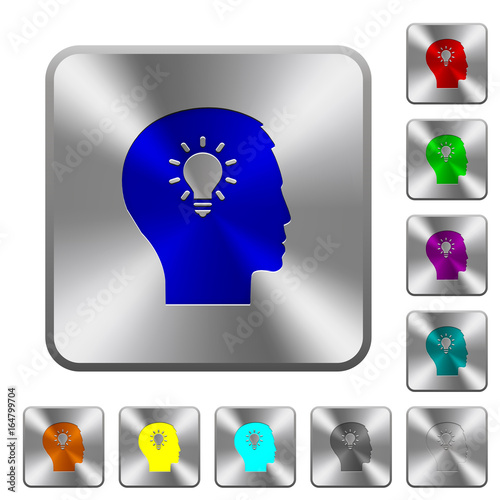 Idea rounded square steel buttons