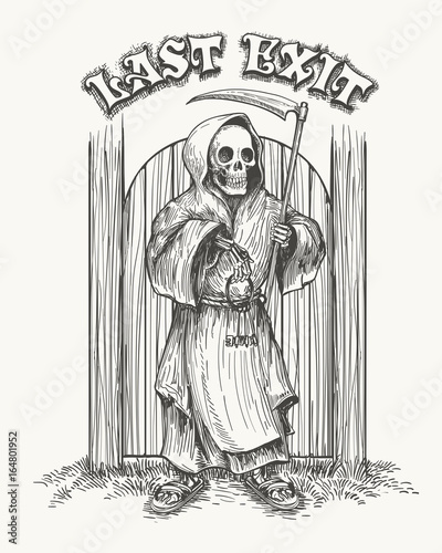 Death with Scythe and keys