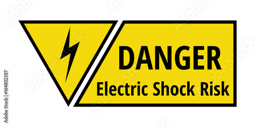 Electric Shock Label, Danger Electric Sticker, Attention.