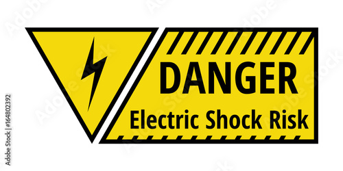 Electric Shock Label, Danger Electric Sticker, Attention.
