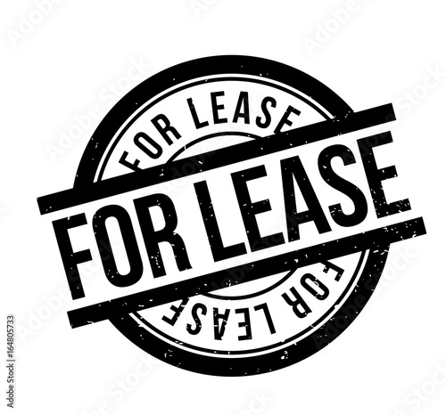 For Lease rubber stamp. Grunge design with dust scratches. Effects can be easily removed for a clean, crisp look. Color is easily changed.