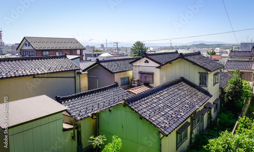 Roof top of rural houses in Sakata, Japan