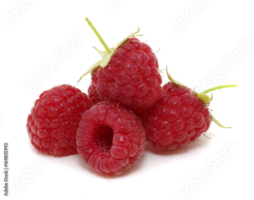 Fresh raspberry isolated on white