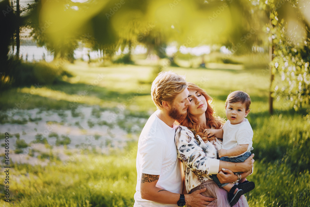 Obraz premium family in a park