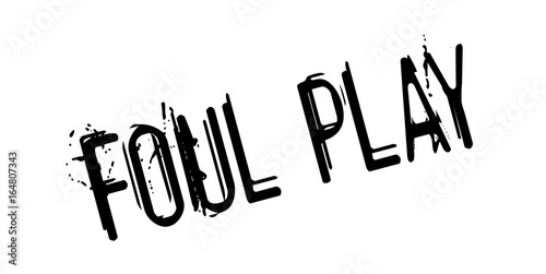 Foul Play rubber stamp. Grunge design with dust scratches. Effects can be easily removed for a clean, crisp look. Color is easily changed.