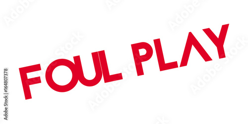 Foul Play rubber stamp. Grunge design with dust scratches. Effects can be easily removed for a clean, crisp look. Color is easily changed.