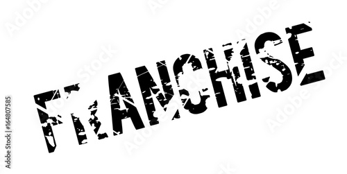 Franchise rubber stamp. Grunge design with dust scratches. Effects can be easily removed for a clean, crisp look. Color is easily changed.