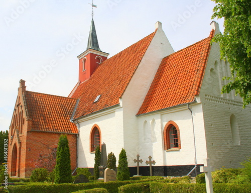 Karleby Kirke from the 13th century in Nykøbing on the island Falster.Denmark