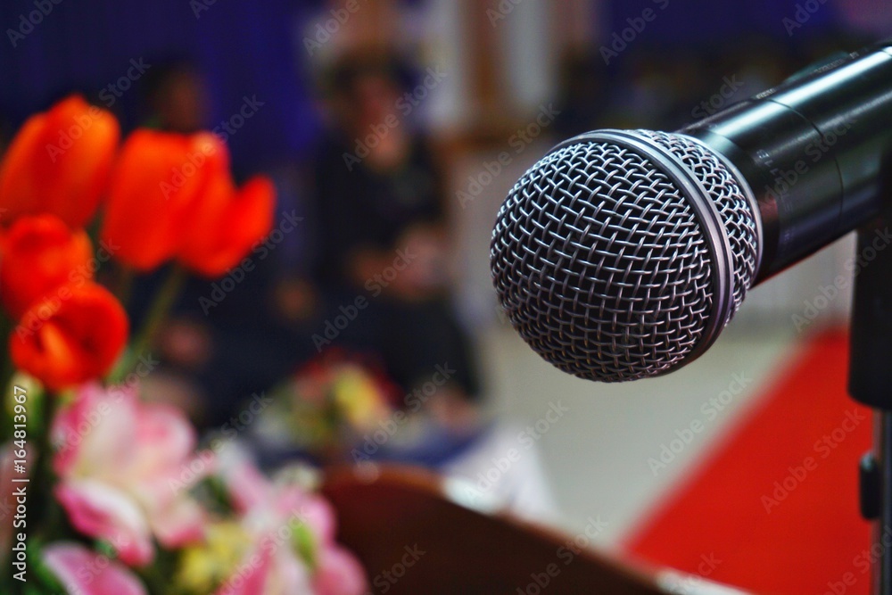 Obraz premium Microphone at the ceremony