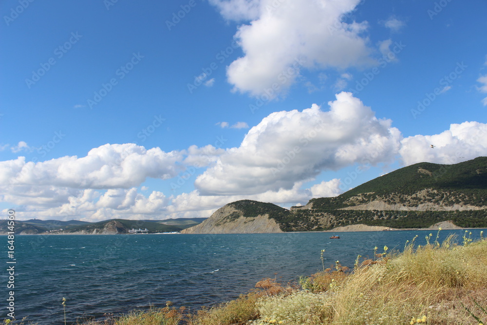 Coast of the Black Sea in a summer sunny day