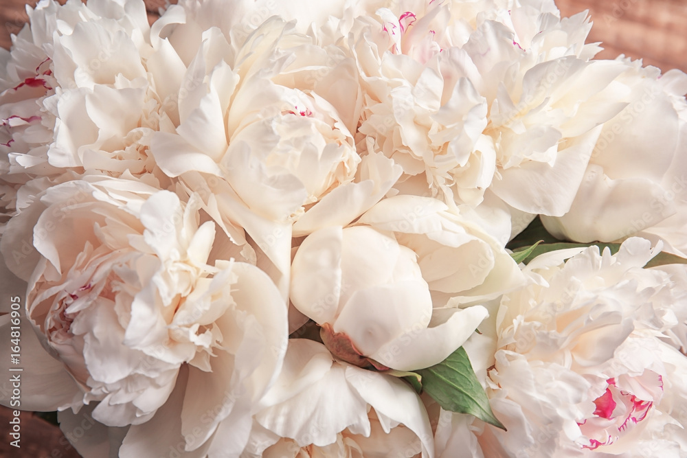Bouquet of beautiful peony flowers, closeup Bouquet of beautiful peony flowers, closeup