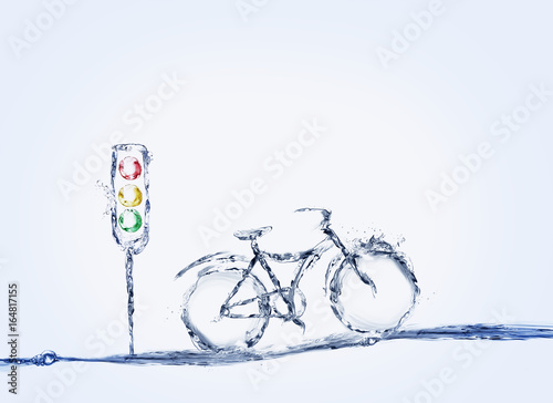 Bicycle and Traffic Light photo