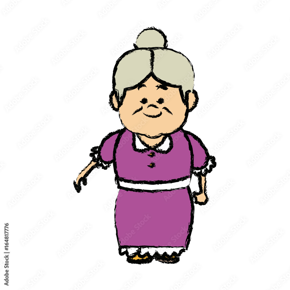 lovely grandmother old woman  image
