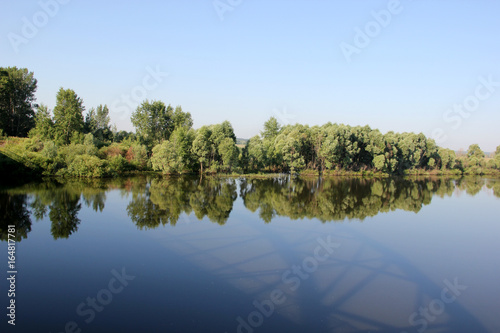 landscape with reflection in river