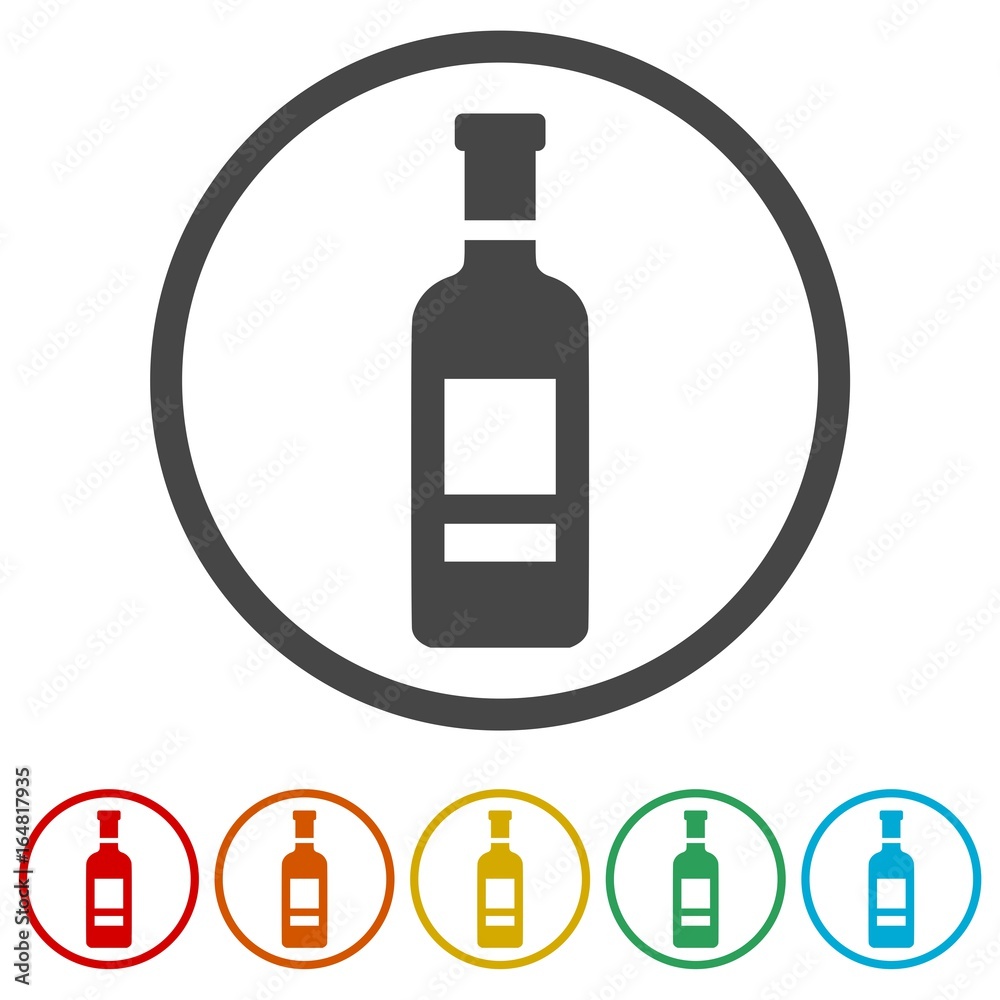 Bottle icons set - Vector Illustration Bottle icons set - Vector Illustration