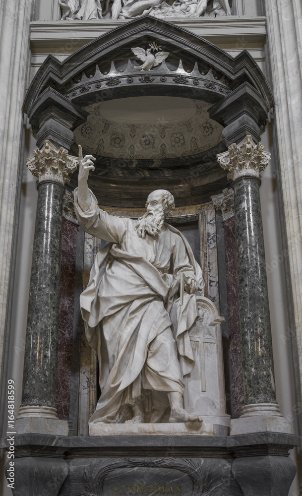 The statue of St. Thomas by Le Gros in the Archbasilica St.John