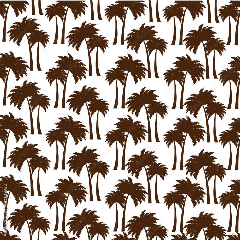 tree palms pattern background vector illustration design