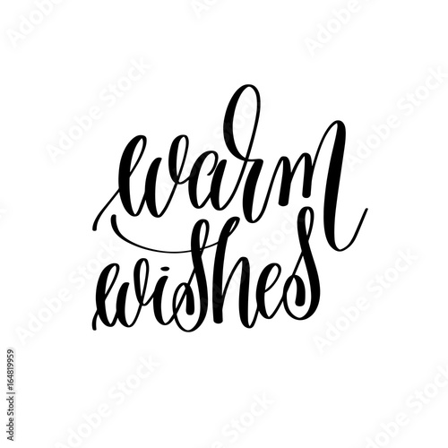 warm wishes elegant modern brush hand lettering