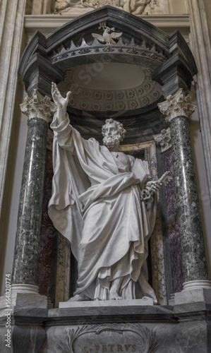 Sculpture of the Apostle San Pietro (St. Peter) in the Basilica