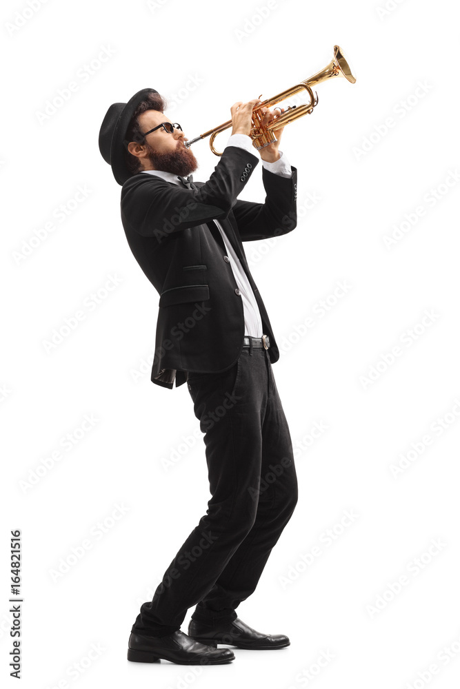 Fototapeta premium Musician playing a trumpet