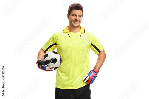 Goalkeeper with a football