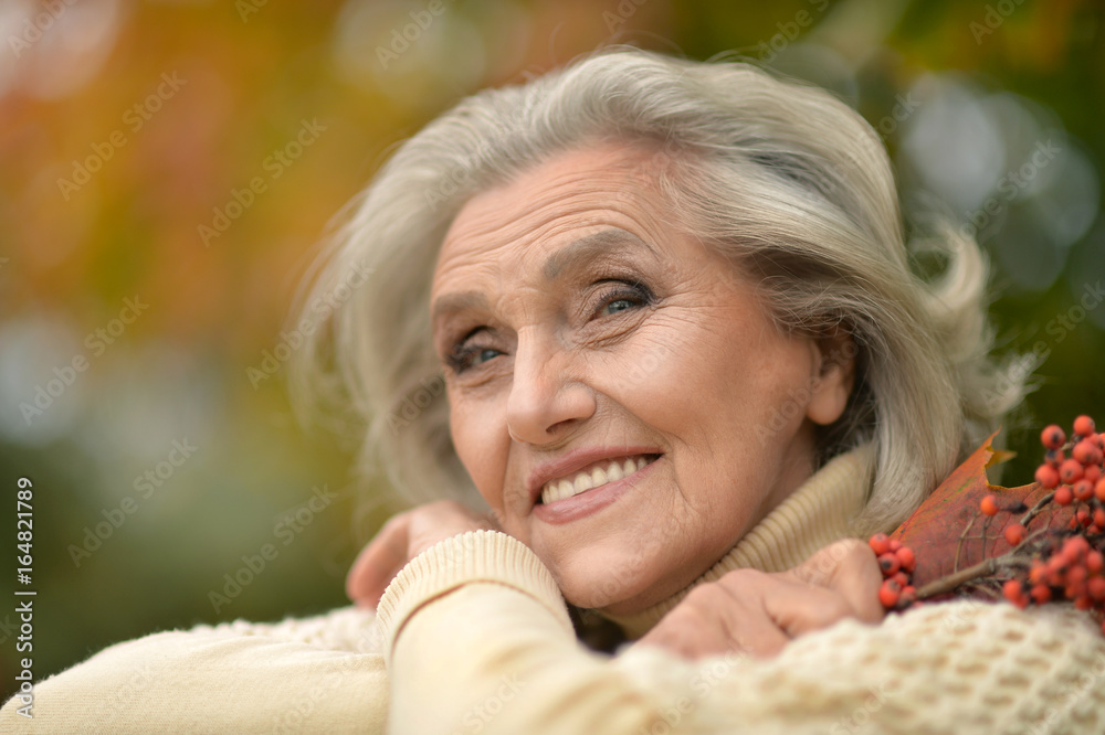 Portrait of beautiful senior woman Portrait of beautiful senior woman