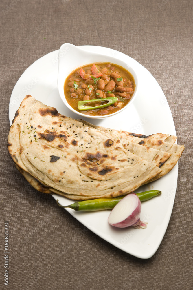 Red kidney Beans or Rajma with Paratha Red kidney Beans or Rajma with Paratha