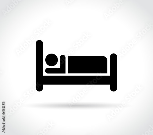 bed icon on white background
