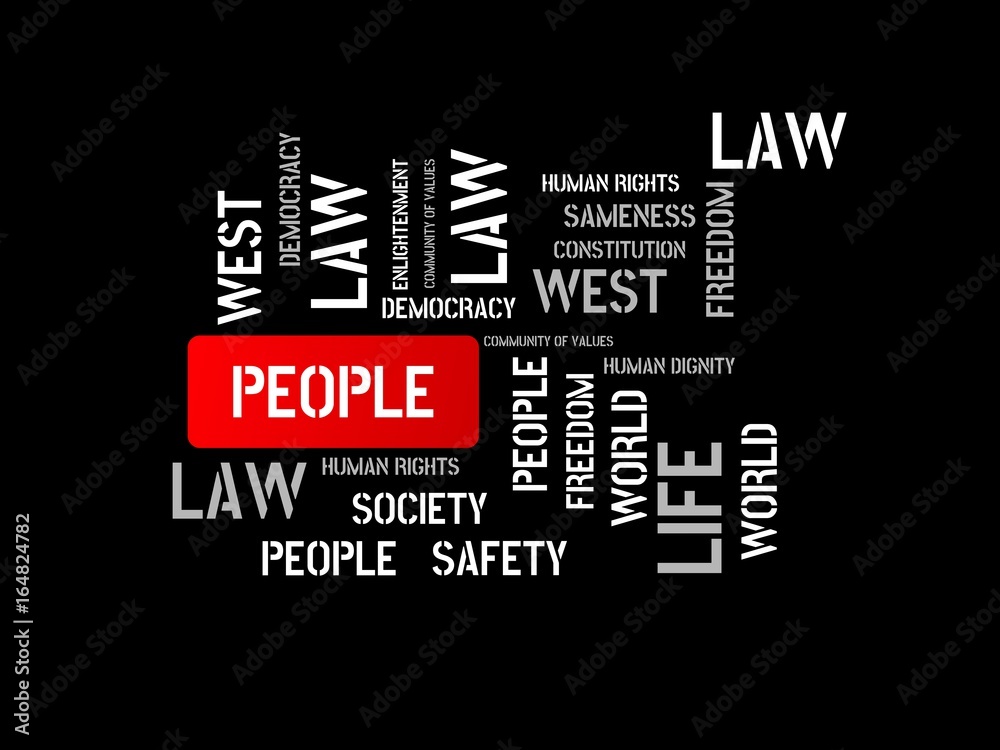 PEOPLE - image with words associated with the topic COMMUNITY OF VALUES, word, image, illustration PEOPLE - image with words associated with the topic COMMUNITY OF VALUES, word, image, illustration