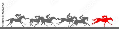 Horse racing silhouettes.