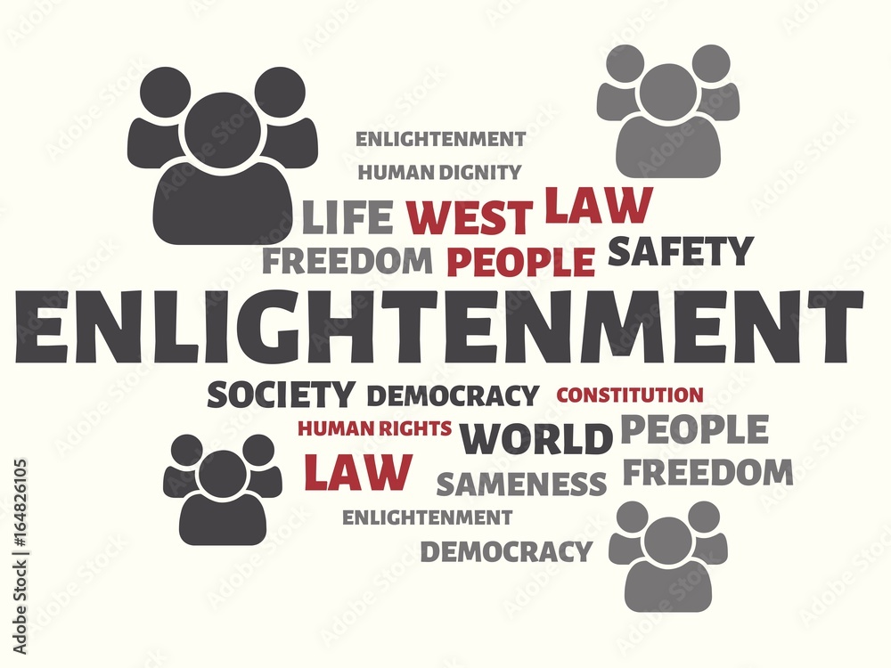 ENLIGHTENMENT - IGNORANCE - image with words associated with the topic COMMUNITY OF VALUES, word, image, illustration ENLIGHTENMENT - IGNORANCE - image with words associated with the topic COMMUNITY OF VALUES, word, image, illustration