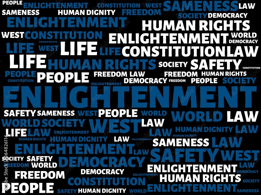 ENLIGHTENMENT - IGNORANCE - image with words associated with the topic COMMUNITY OF VALUES, word, image, illustration