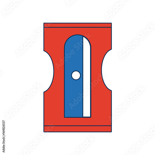 sharpener pencil tool school icon vector illustration