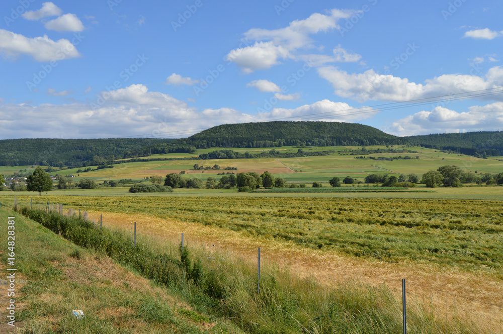 View of the countryside with fields