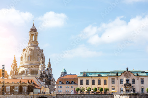 Cityscape view with dome of the church of Our Lady in Dresden, Germany © rh2010