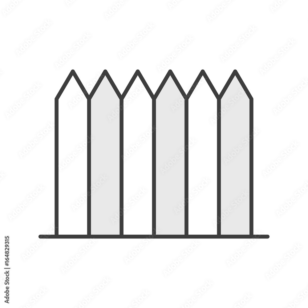 Wooden fence color icon