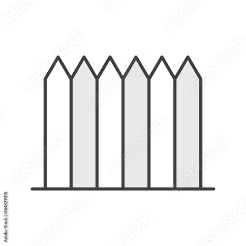 Wooden fence color icon