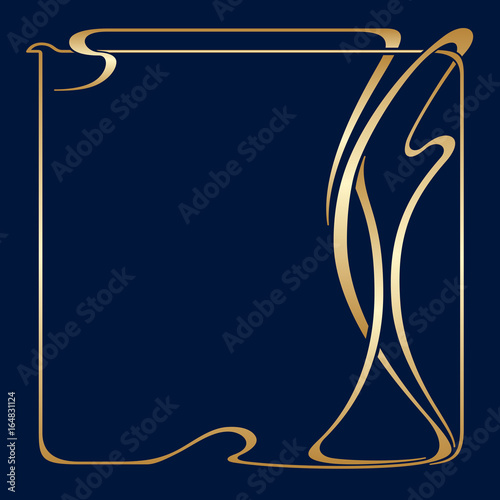 Vector art nouveau frame.