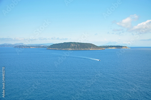 The view from the walls of the Aragonese castle on the island and the sea