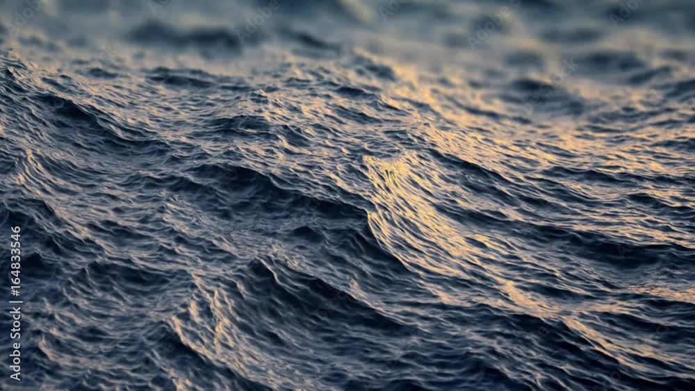 Close up of ocean water surface, loopable