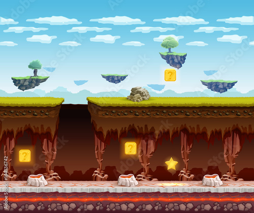 Electronic Game Underground Floor Cartoon Screen 