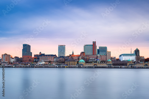 Hamburg Skyline   Port of Hamburg  St. Pauli Landing Bridges.